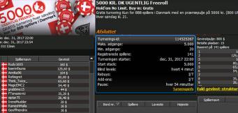 Rudy1605” vinder 5000 kr. freeroll turnering #9 &nbsp;hos 888poker.dk